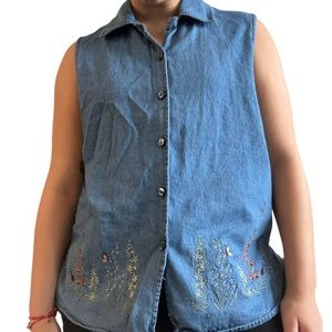 Embroidered button up!